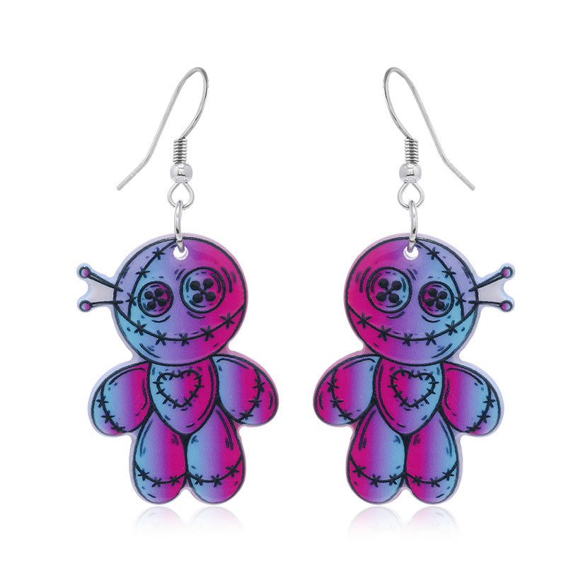 Wholesale Halloween Hand Bat Earrings